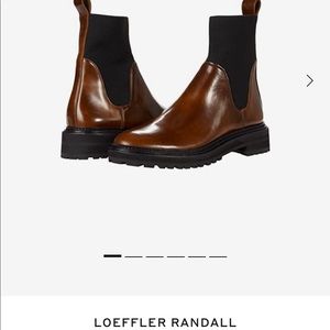 Loeffler Randal Bridget Chelsea combat boot, size 8